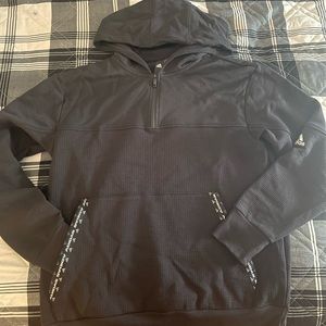 Adidas Mens 1/4 Zip Waffle Hoodie Size Small